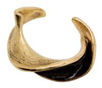 Saint Laurent Wavy enamel and metal cuff