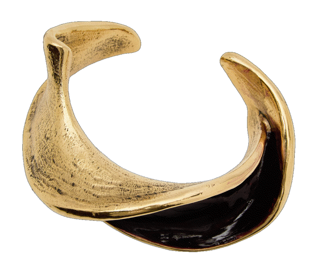Wavy enamel and metal cuff Saint Laurent