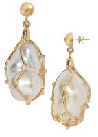 Milamore Kintsugi pearl drop earrings