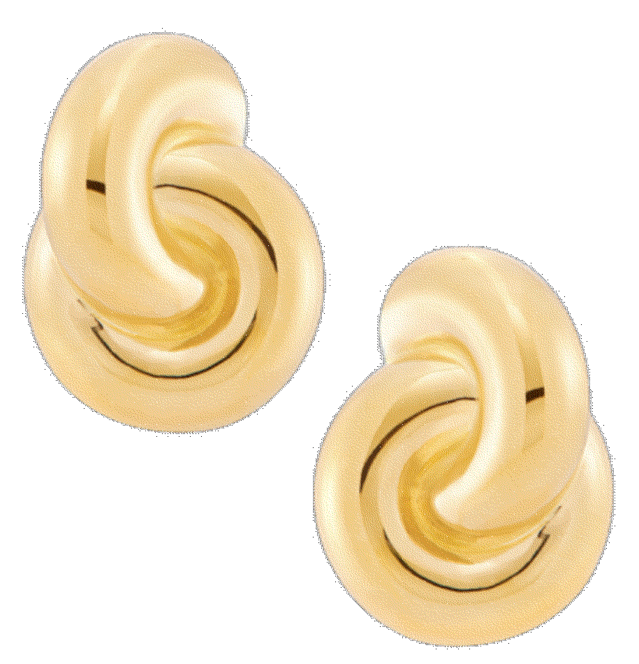 Jumbo double knot 14k gold vermeil earrings Mã‰ga