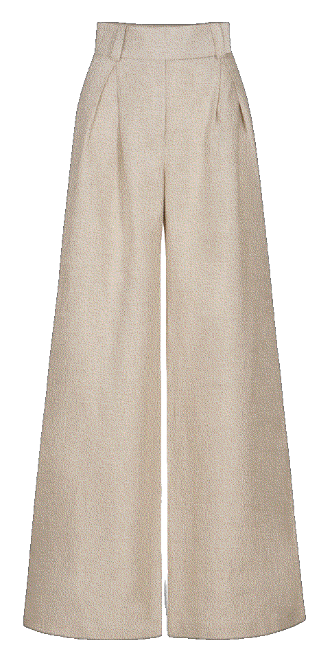 Nuqui pleated linen wide-leg pants Andres Otalora
