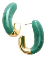 J.crew Dual-tone acetate hoop earrings