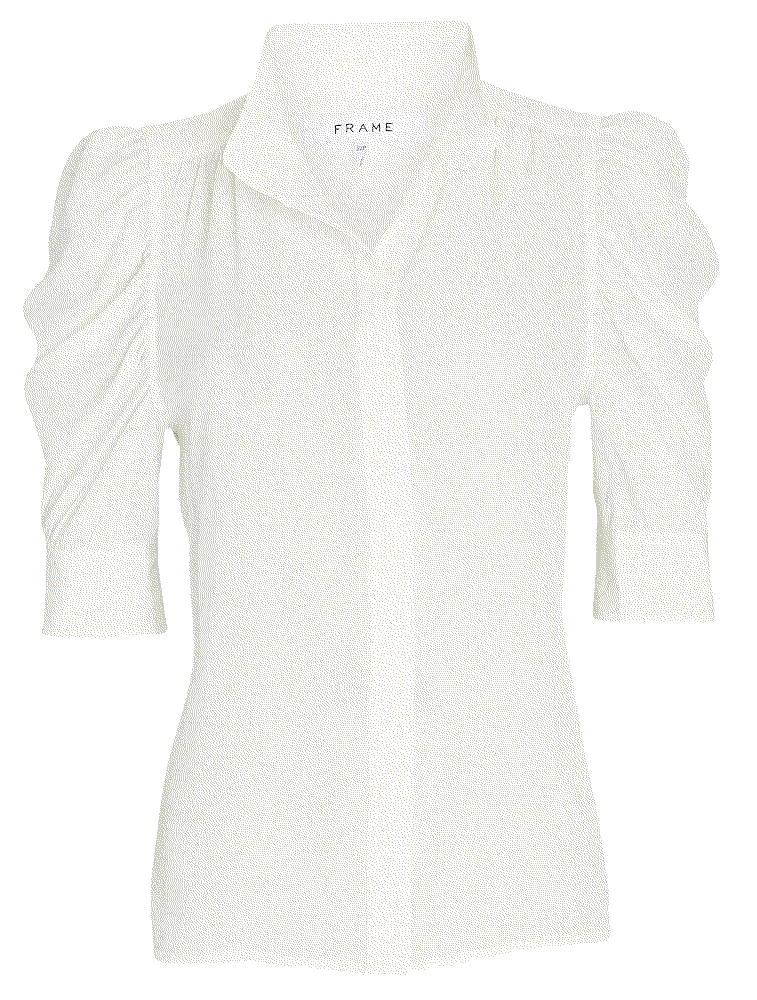 Gillian Puff Sleeve Silk Shirt Frame
