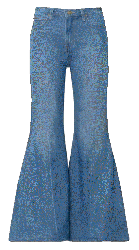 Rigid denim | high rise flare | long length Frame