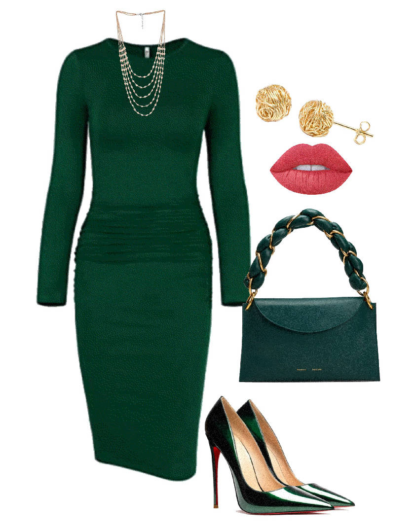 elegant jewelry over dress