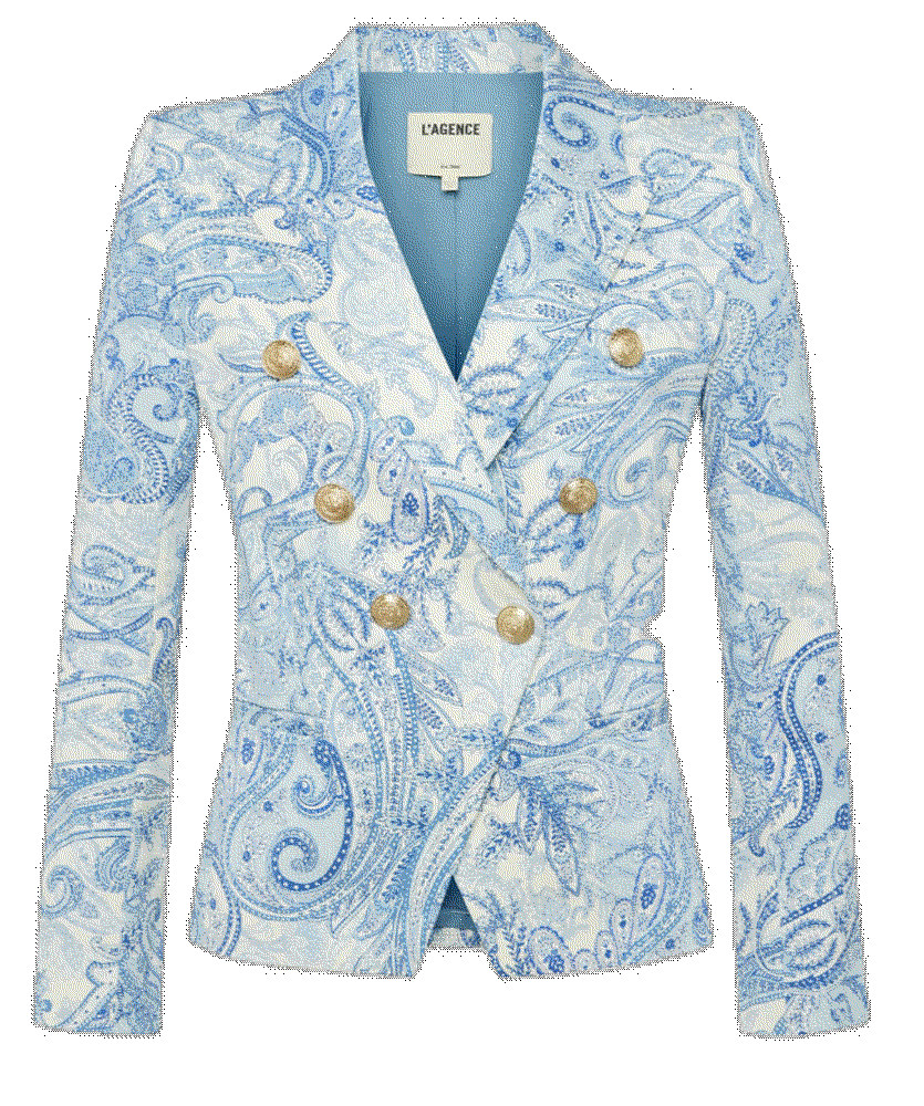 Lagence marie paisley double breasted blazer  Lagence