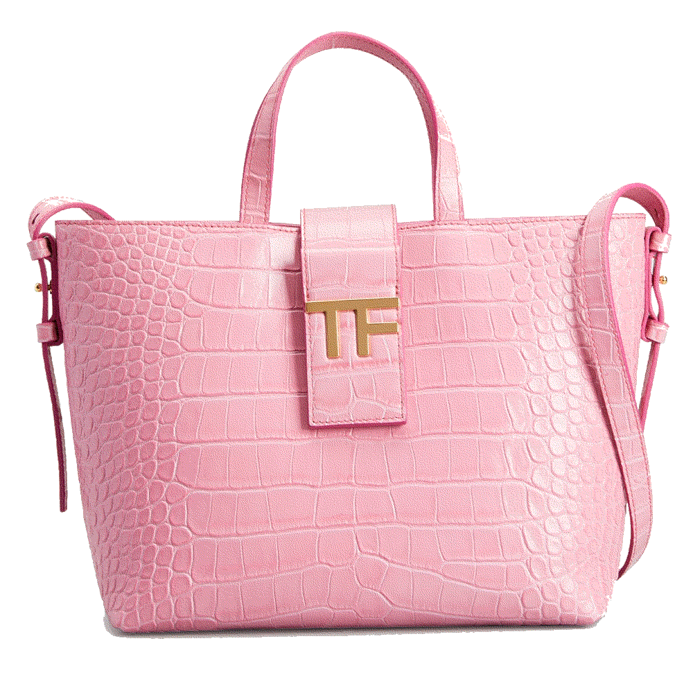 TF Mini East-West Croc-Embossed Tote Bag Tom Ford