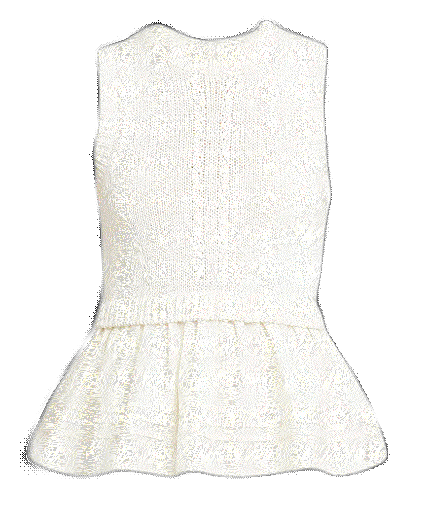 Ulla johnson edda combo knit sleeveless peplum top Ulla Johnson