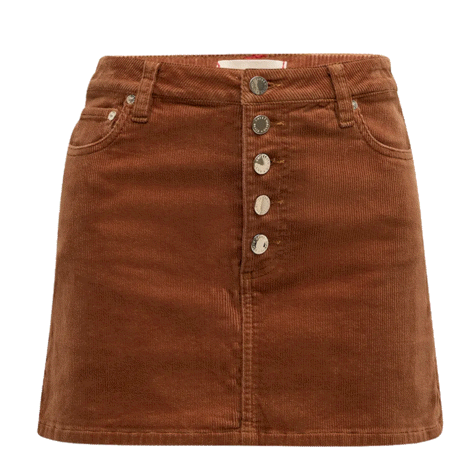 Joss high rise exposed button corduroy mini skirt Alice Olivia