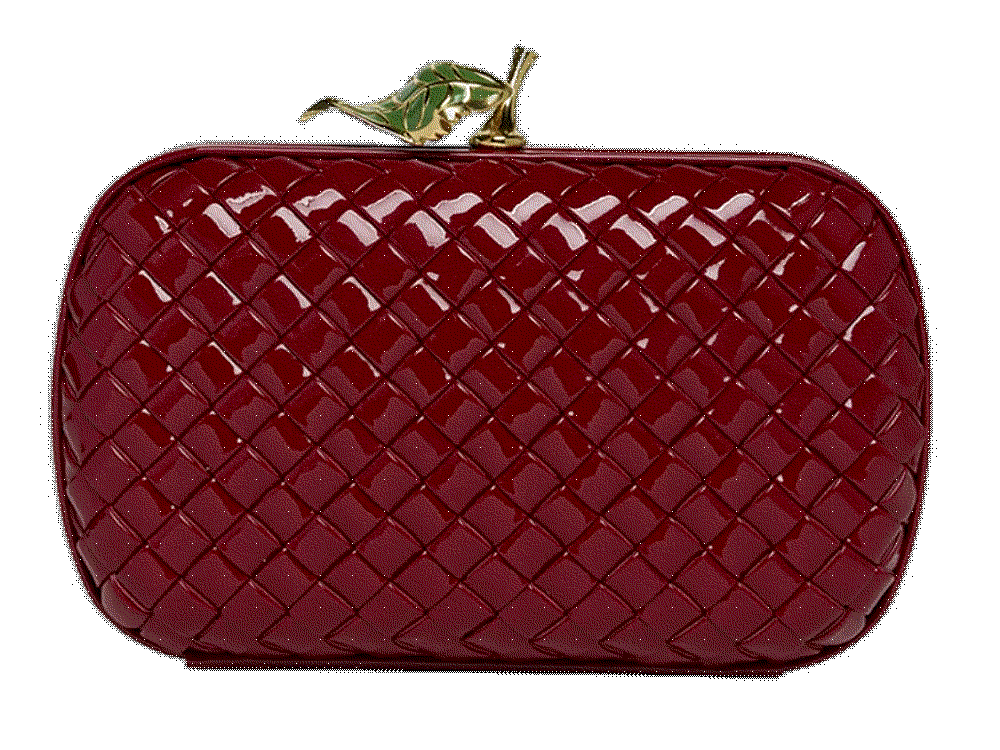 Apple knot patent leather clutch bag Bottega Veneta 