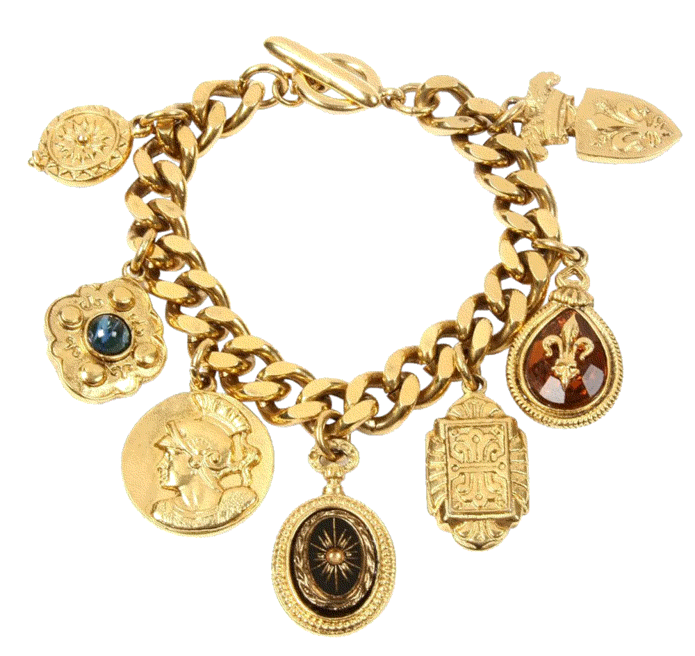 24k Gold Plated Multicolor Chain Bracelet Ben-Amun