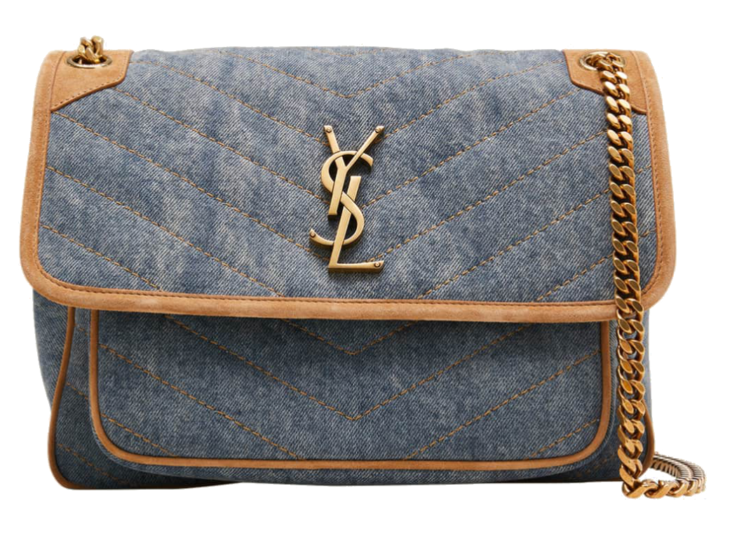 Niki Medium YSL Denim Shoulder Bag Saint Laurent