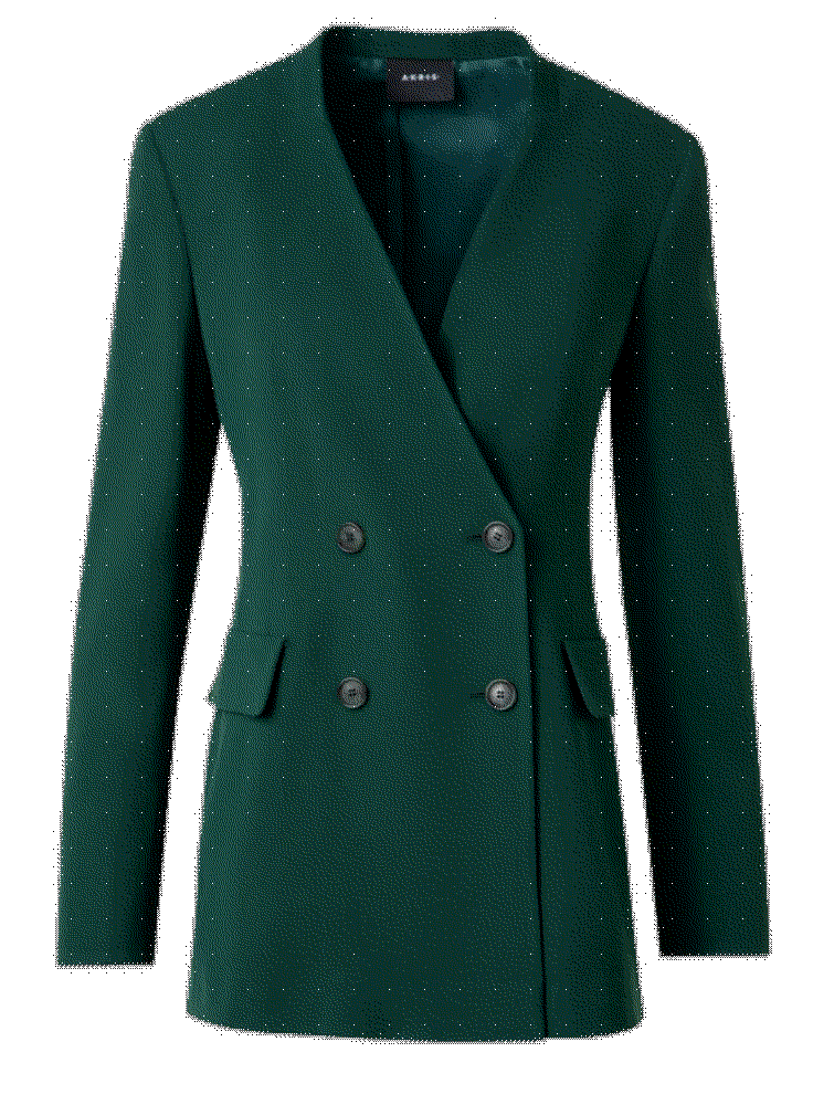 Akris trinity double breasted wool crepe jacket Akris