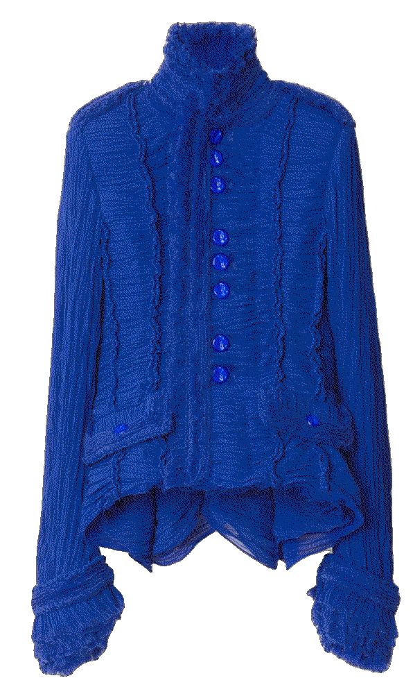 Burberry ruched stand collar asymmetric jacket Burberry