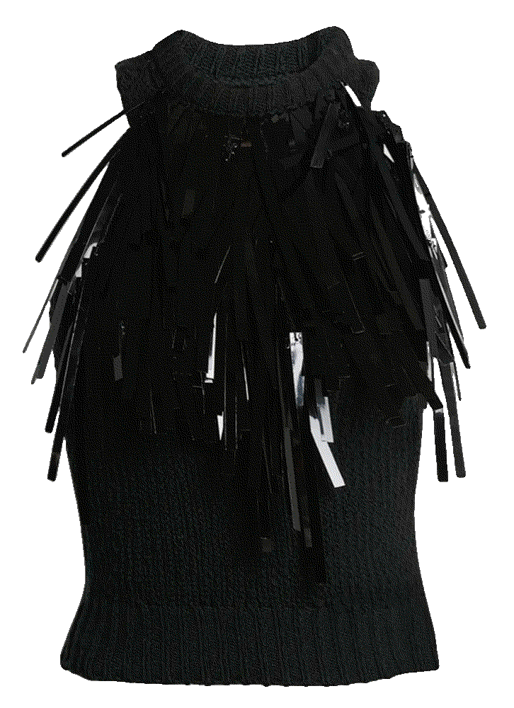 Jil sander fringe high neck knit top  Jil Sander