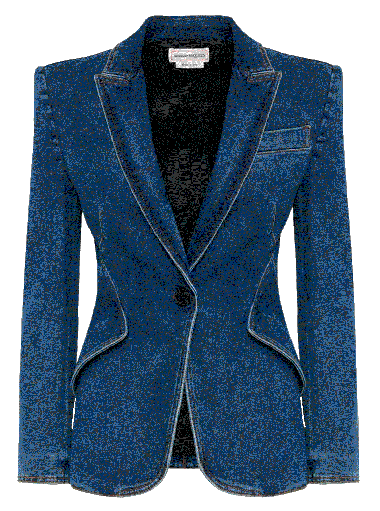 Denim Classic Blazer Alexander McQueen