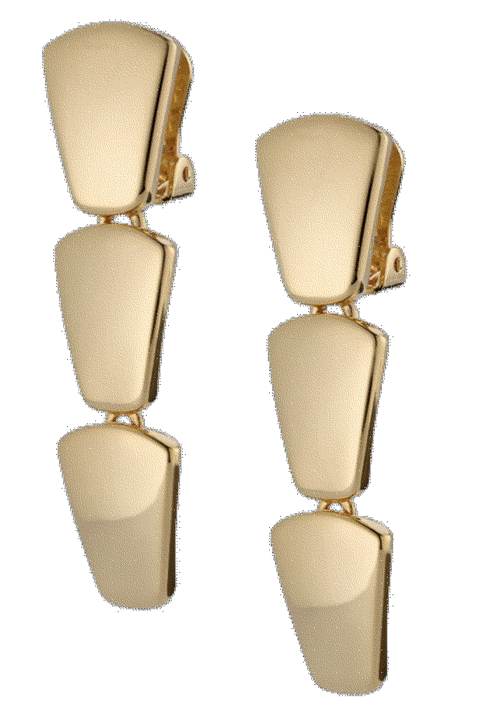 Ben amun pueblo gold plated geometric drop clip on earrings Ben Amun 