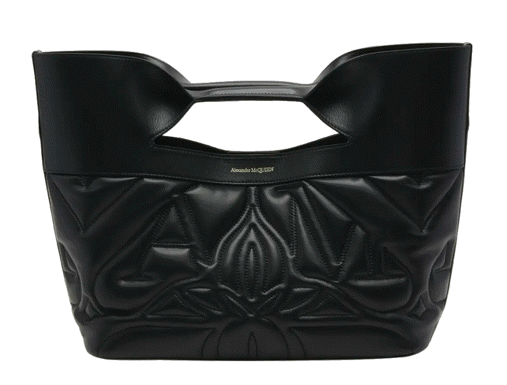Small Bow Seal Padded Tote Bag Alexander McQueen