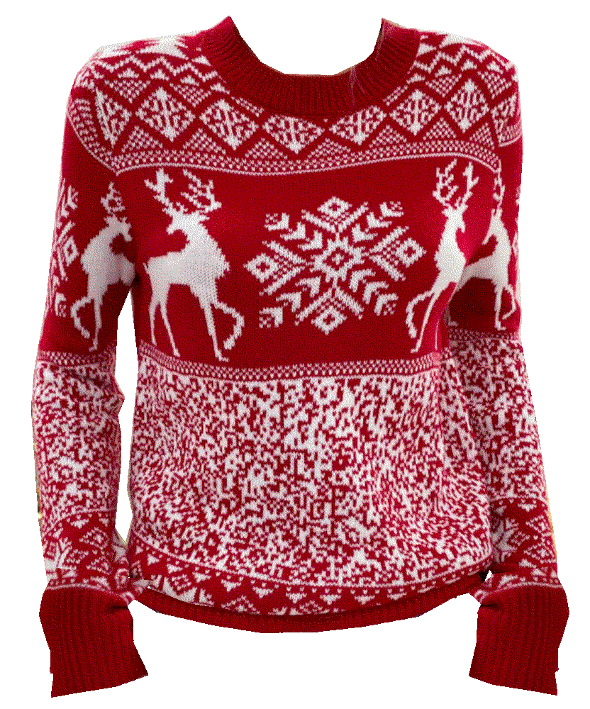 Casual Christmas Elk Crew Neck Long Sleeve Sweater Ninacloak