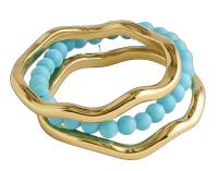 Madewell Semiprecious Wavy Stacking Ring Set