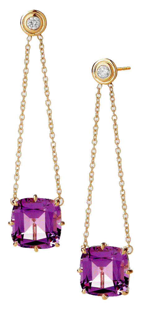Amethyst Mogul Chain Earrings Syna