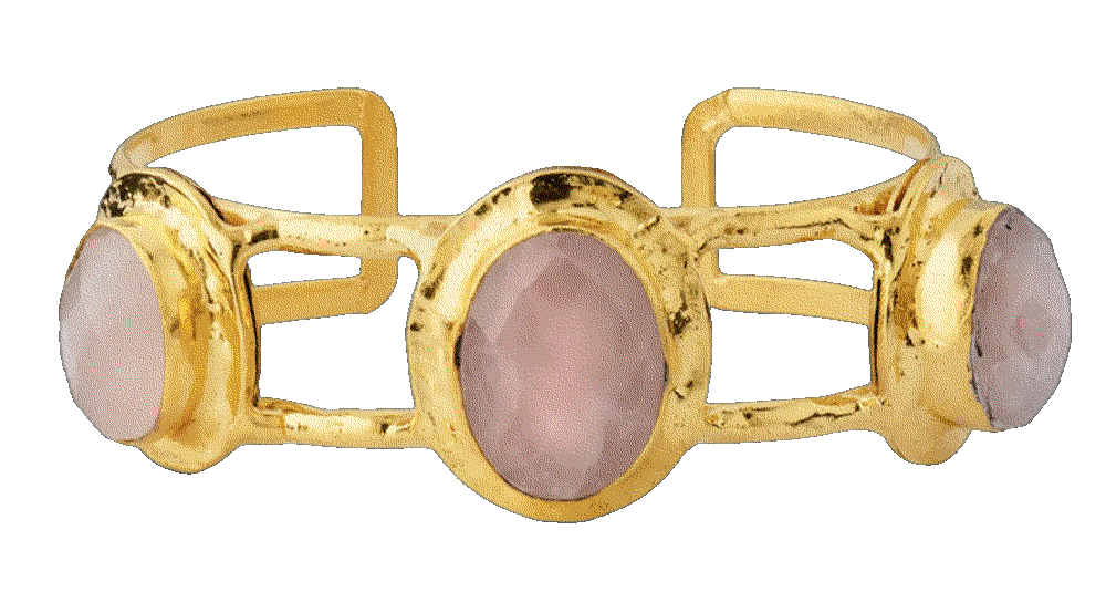 Devon leigh rose quartz open cuff bracelet Devon Leigh 