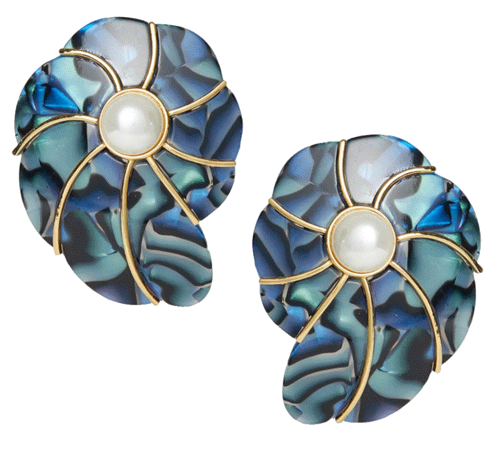 Nautilus Statement Earrings Lele Sadoughi