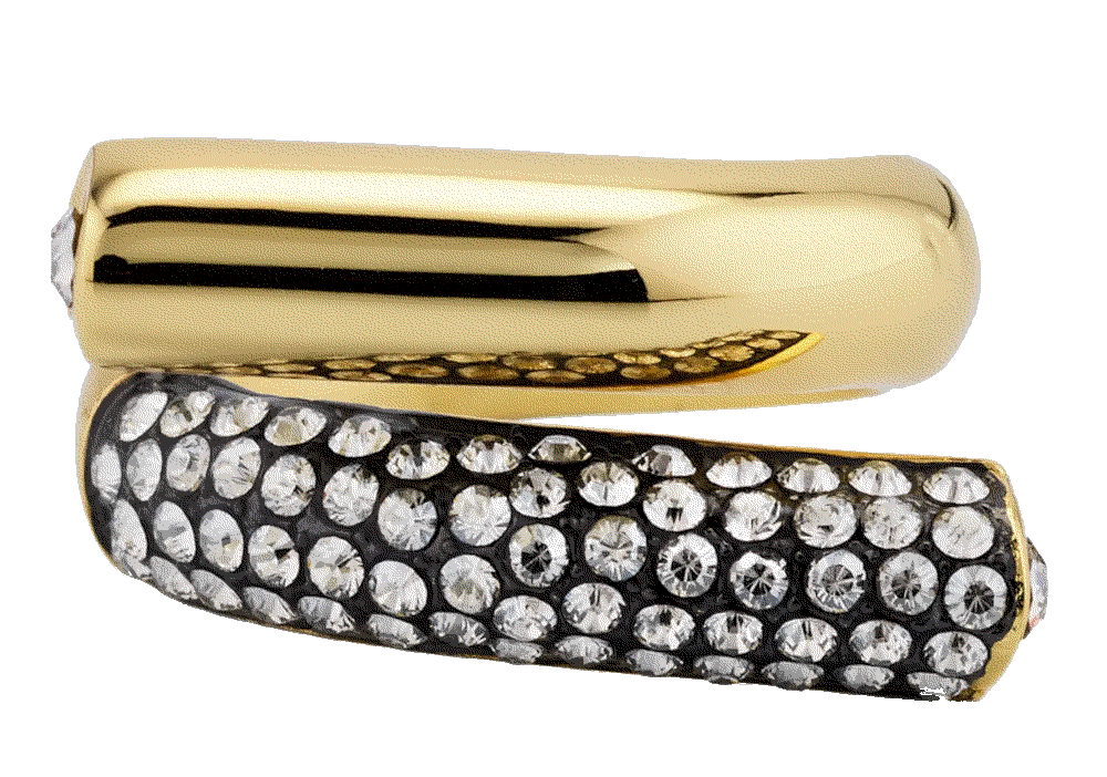 Ana Pave Crystal Bypass Ring Demarson