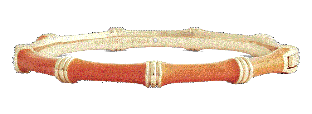 Anabel aram jewelry bamboo enameled hinged bangle Anabel Aram Jewelry