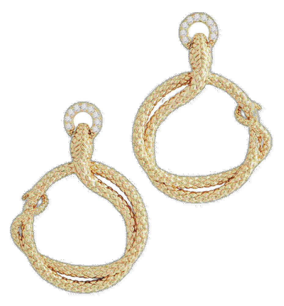 Anabel aram jewelry serpent holding ring hoop earrings Anabel Aram
