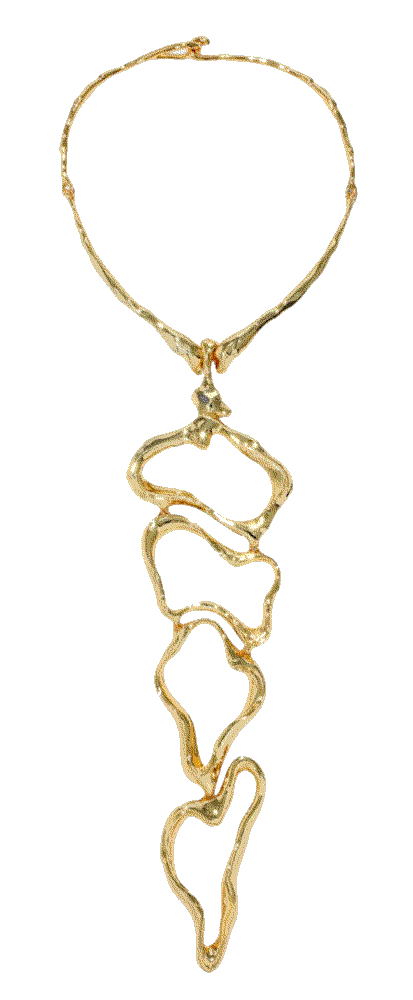 Alexis bittar brut gold cascade collar necklace Alexis Bittar