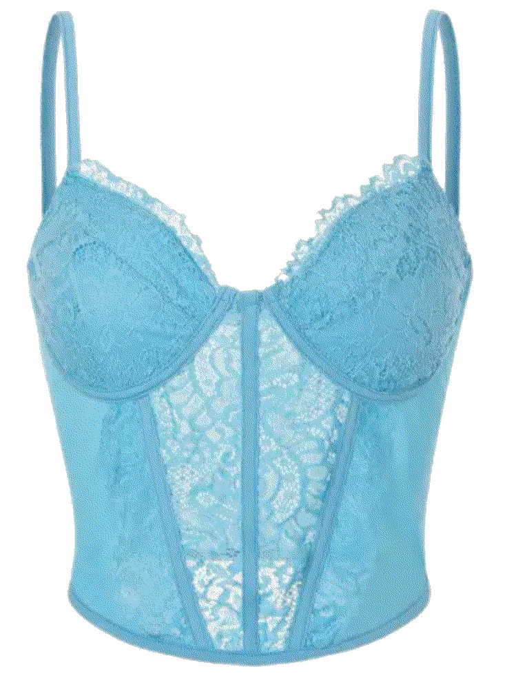lace eyelash sheer cami bralette top Zaful