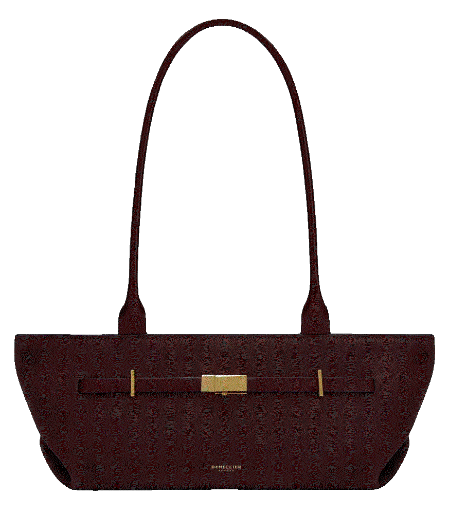 The New York Shoulder Burgundy Suede DeMellier
