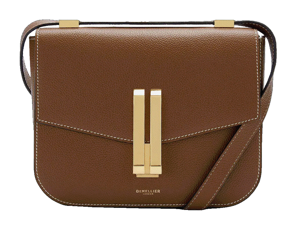 He Vancouver Tan Small Grain Ecru Stitching DeMellier