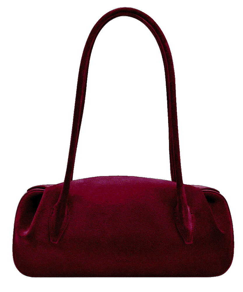 OYSTER SHOULDER BAG - WINE SUEDE Yuzefi