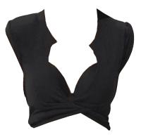 Skims Swim cover ups cotton plunge twist top onyx