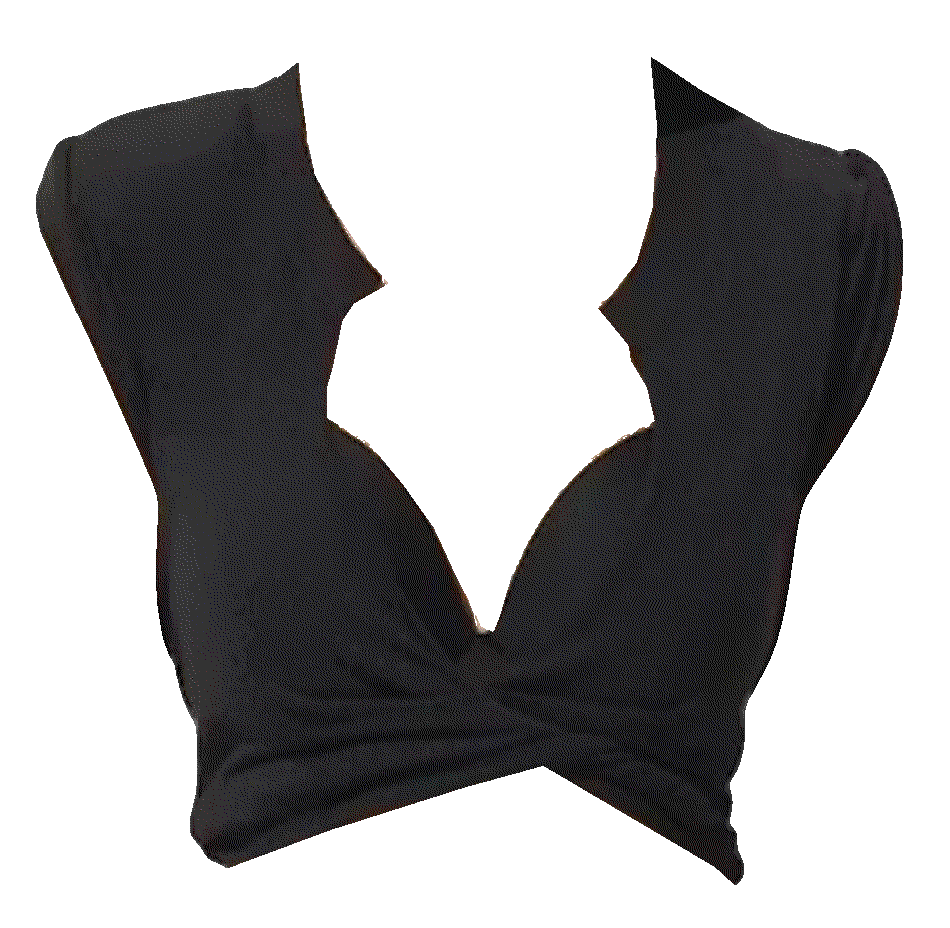 Swim cover ups cotton plunge twist top onyx Skims