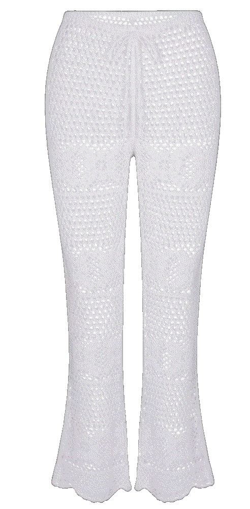 Swim cover ups crochet flare pant snow Skims