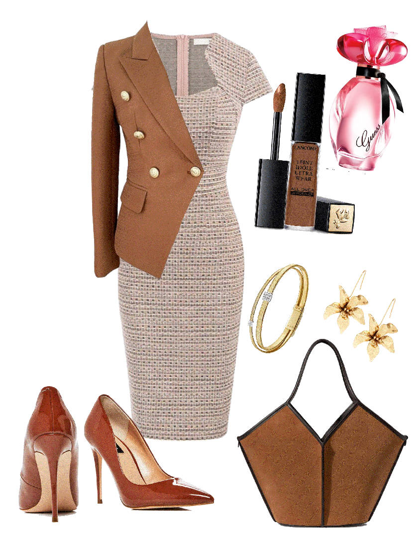 tweed shape dress