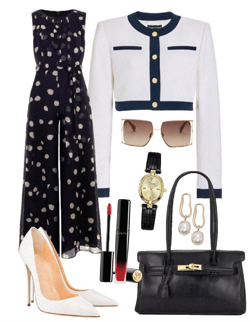 work style for Spring in polka dot