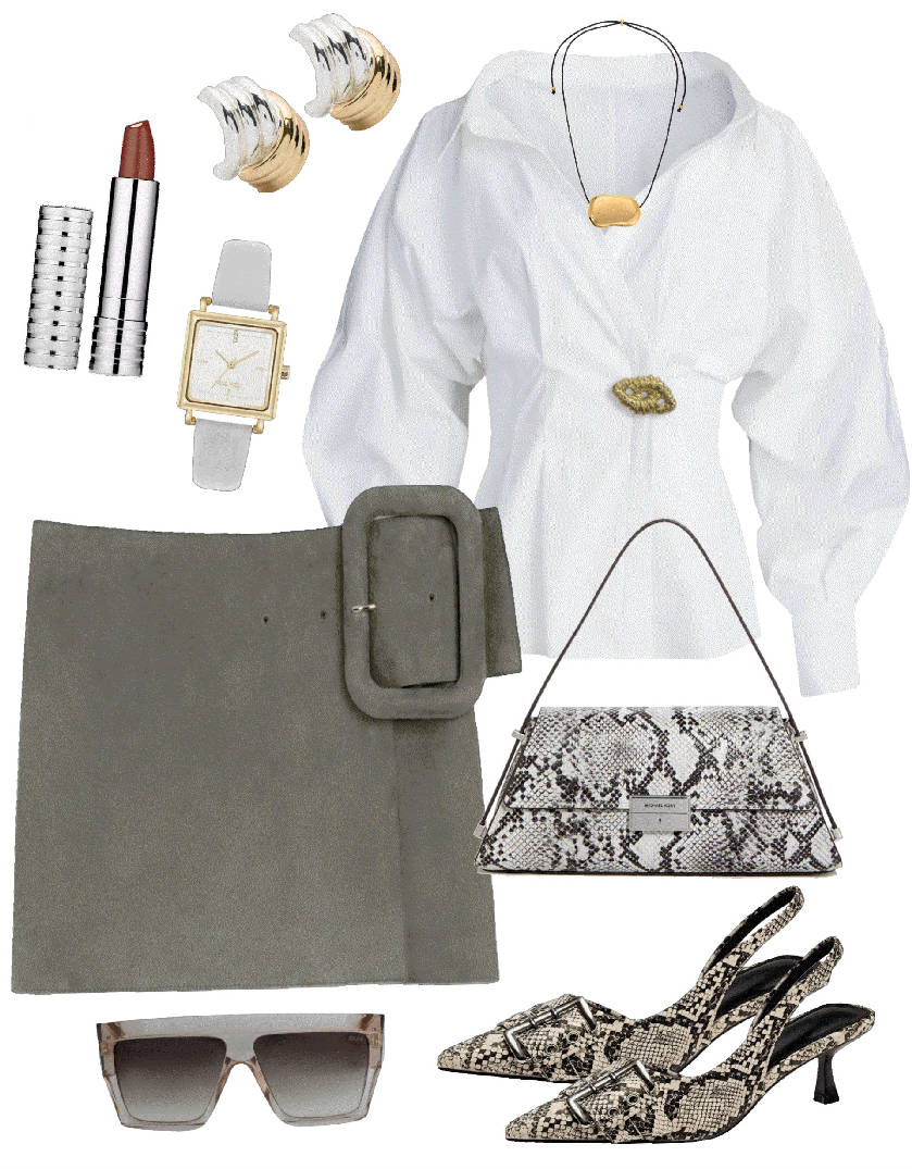 elevated style in mini skirt