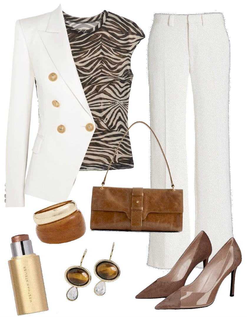 simple accessories selection for a work outfit
