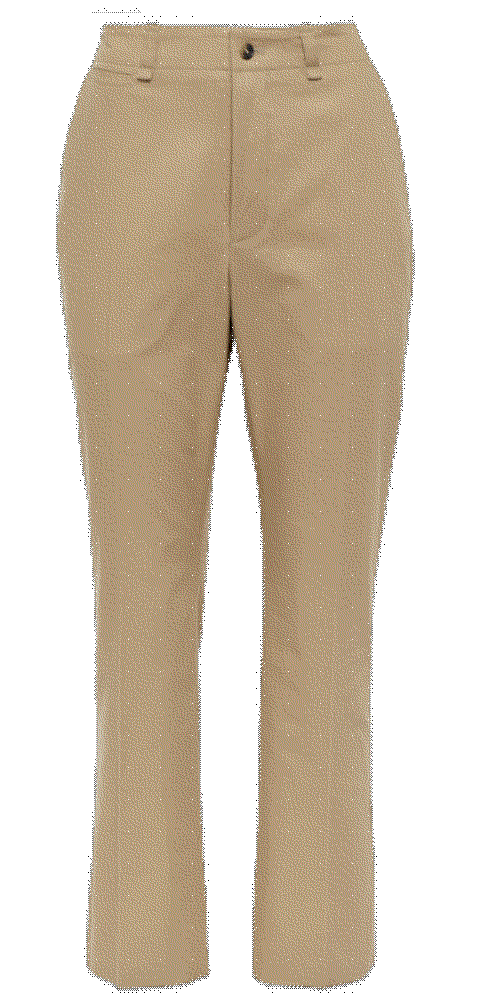 Saint laurent mid rise cotton drill straight pants beige Saint Laurent 