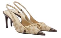 Gucci Gucci donna gg canvas slingback pumps brown