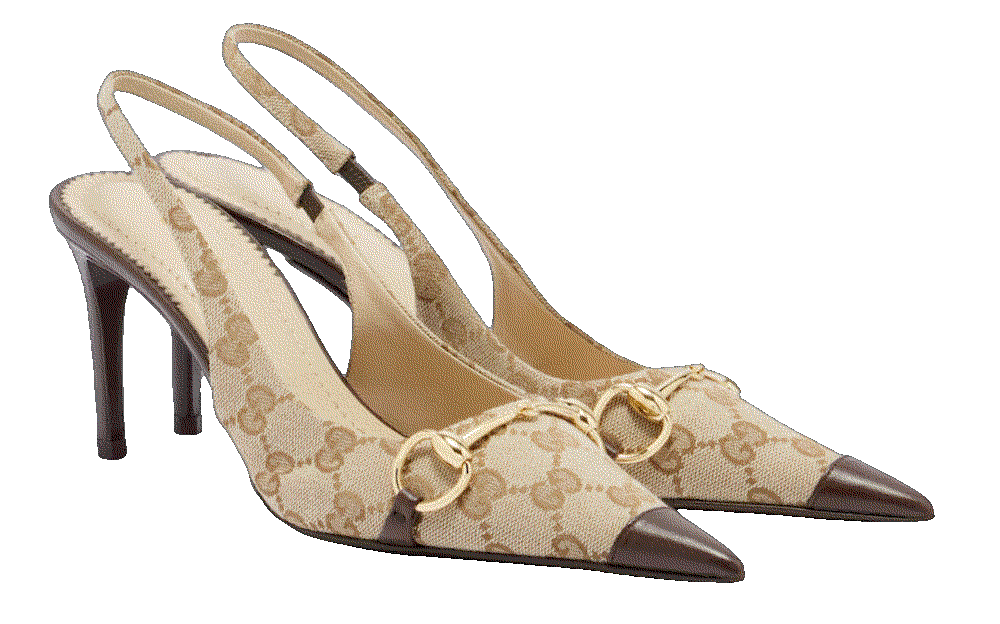 Gucci donna gg canvas slingback pumps brown Gucci