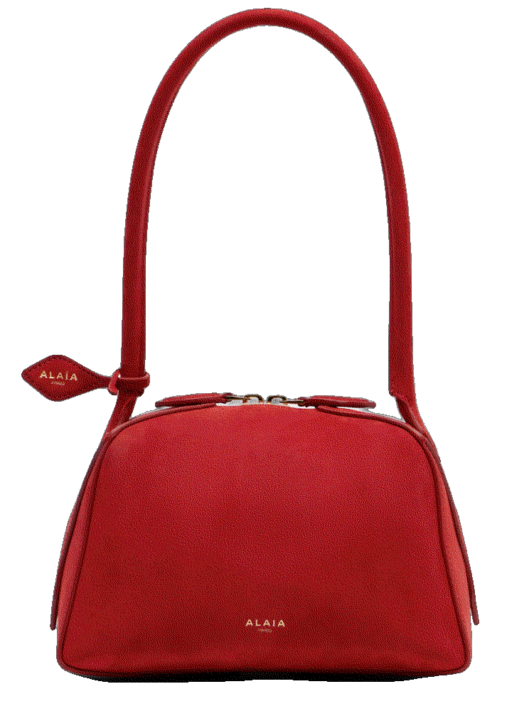 Alaia le bouledogue small leather shoulder bag red Alaia