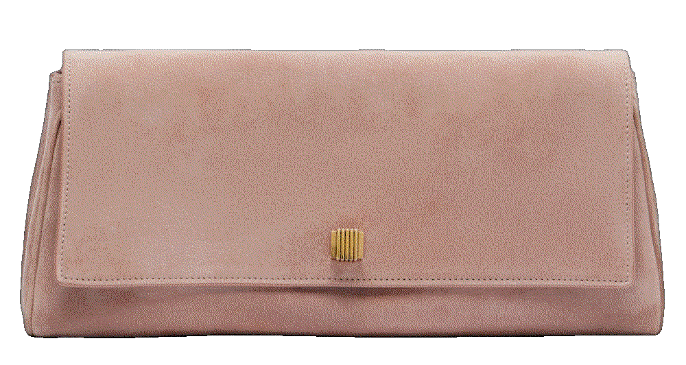 Khaite audrey suede clutch pink Khaite