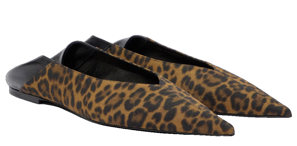 Nour 05 leopard print slippers multicoloured  Saint Laurent