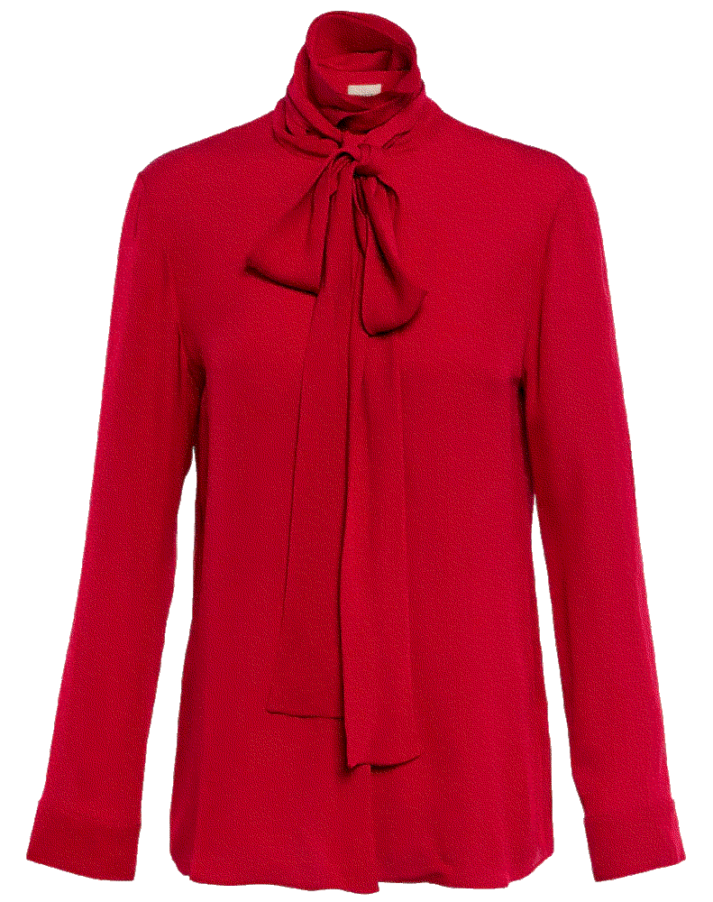 Tash bow-detail silk georgette blouse Khaite