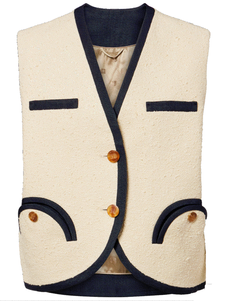 Blaze milano gliss cotton blend vest white Blaze Milano